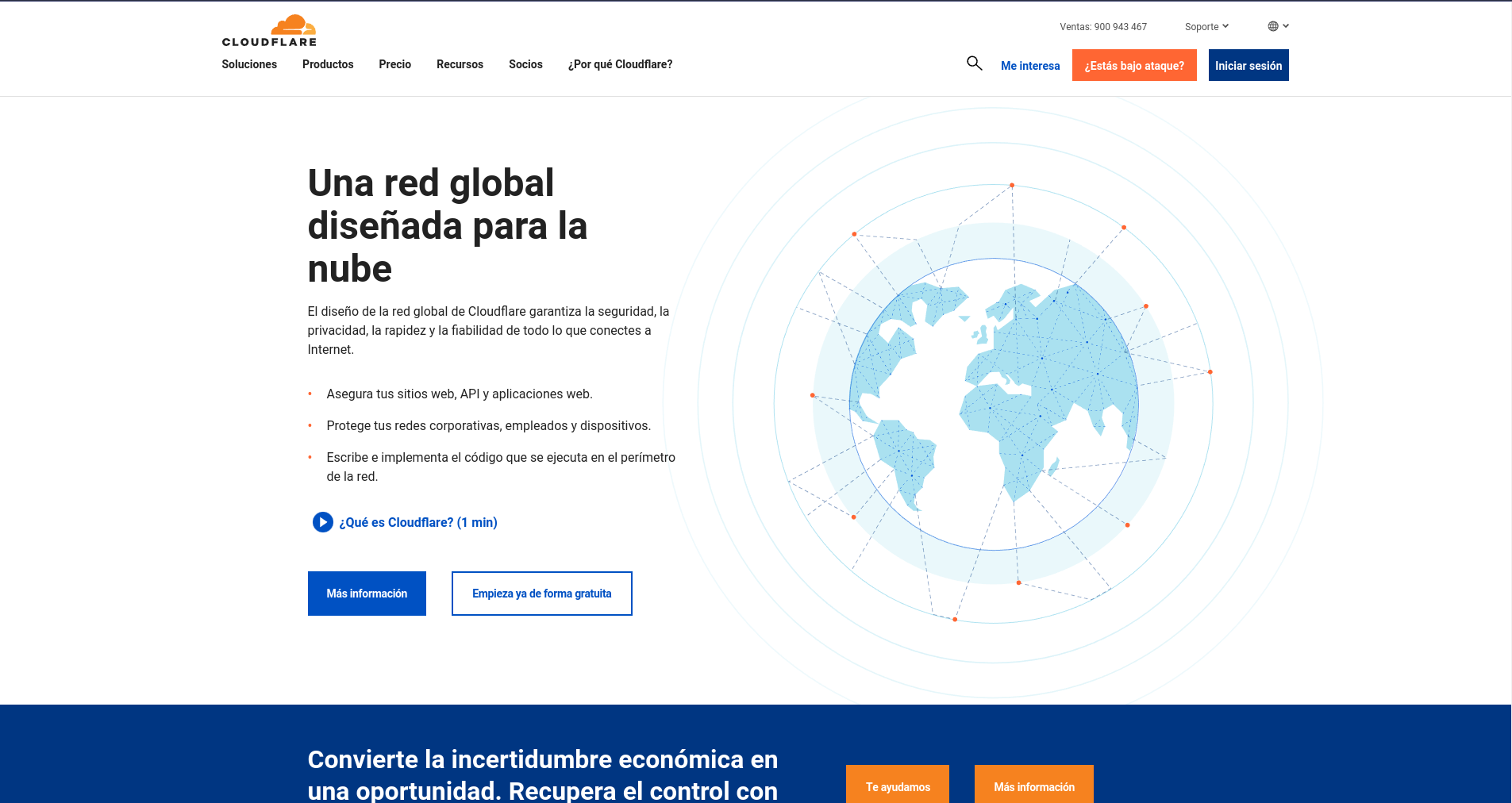 Cloudflare landing page