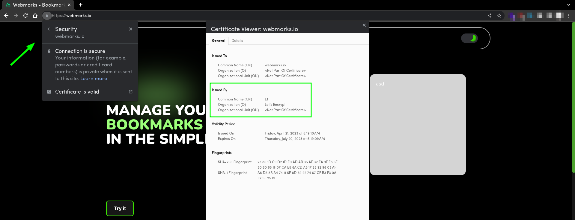 Cloudflare landing page