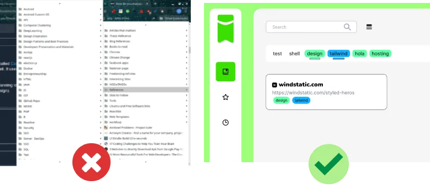 Filtrado de etiquetas vs carpetas